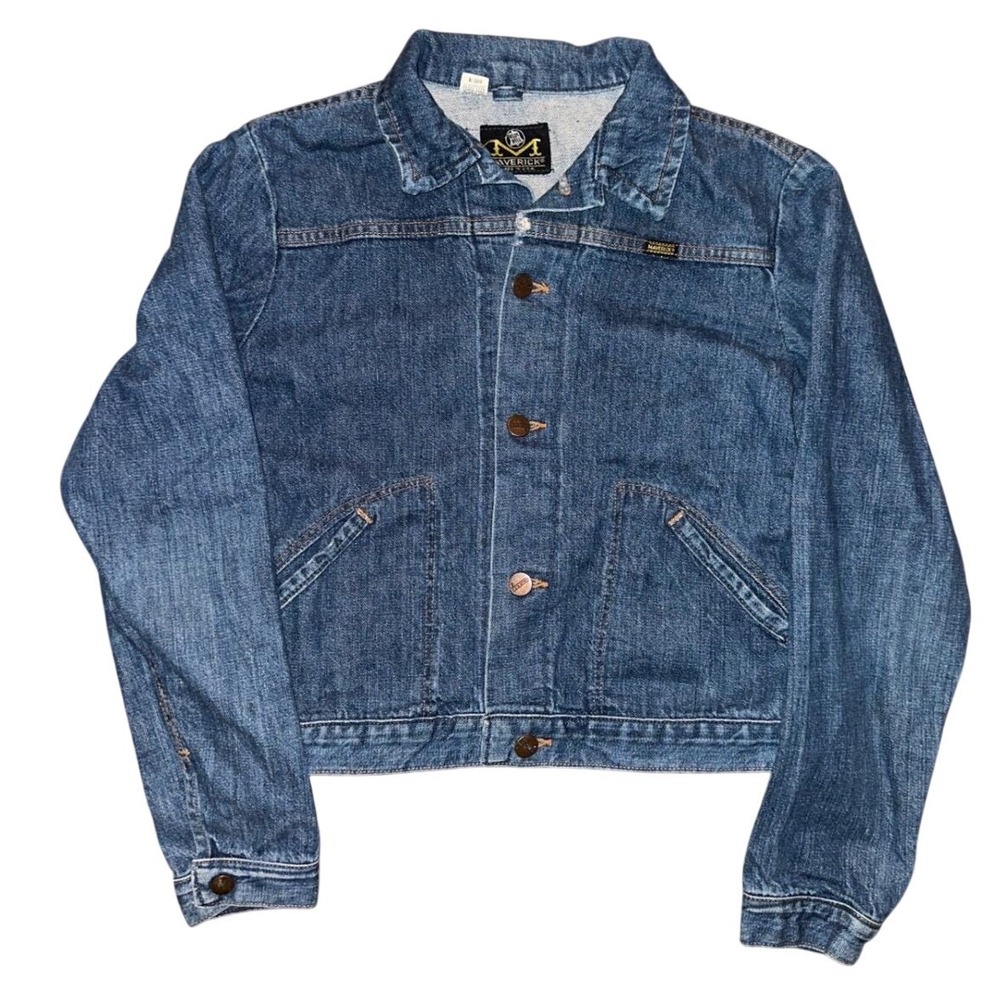 Vintage Maverick Blue Bell Denim Jacket Made in USA Medium Wash Size 18 Trucker